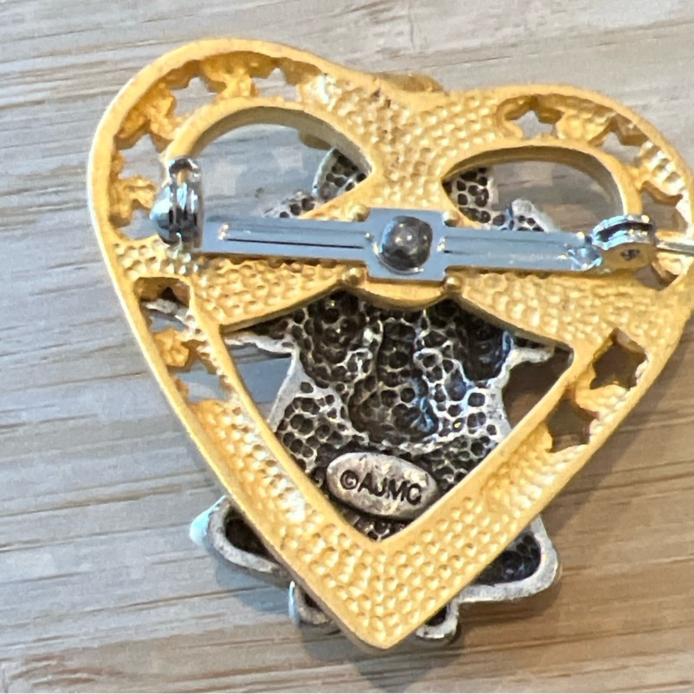 Starry Heart Happy Angel Christmas Holiday AJMC Pin Brooch - Picture 7 of 8